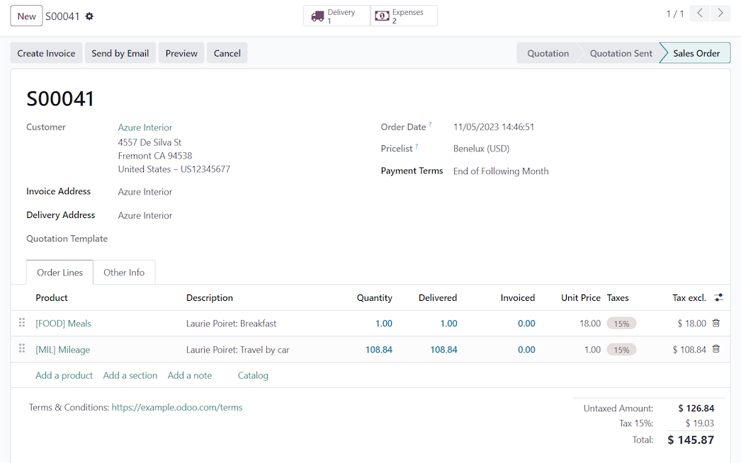 Expense to reimburse or re-invoice
